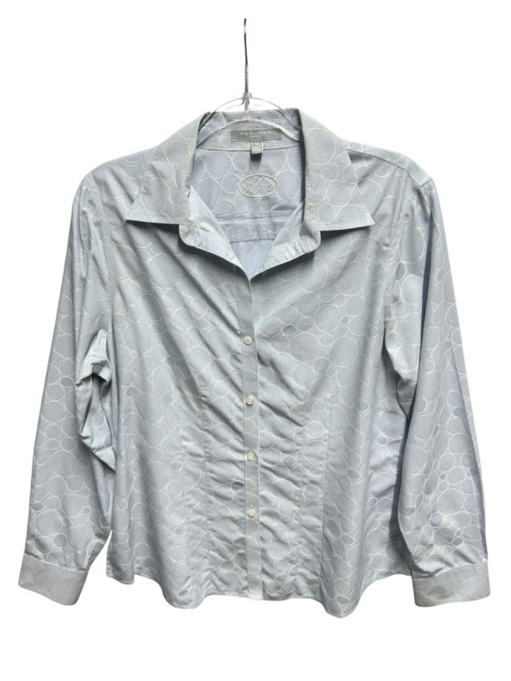 Pure Cotton Jacquard Non Iron Fitted Pinstripe Oxford Poplin Preppy Dress Shirt